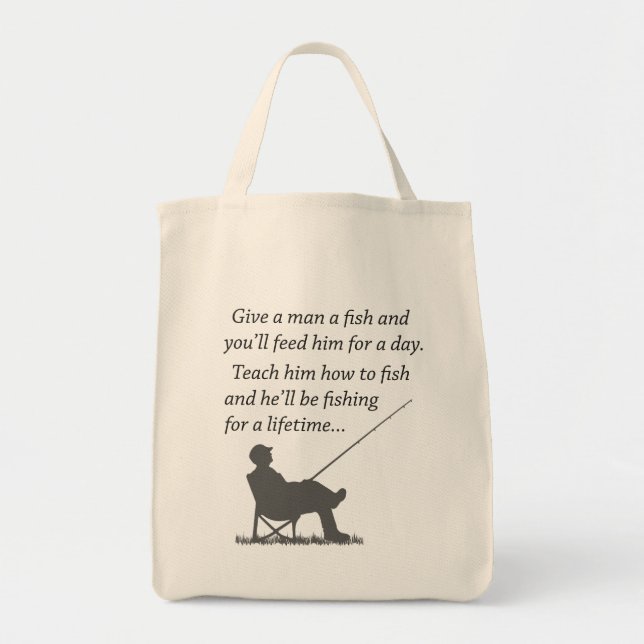 Tote Bag Pêche pour une vie (Devant)