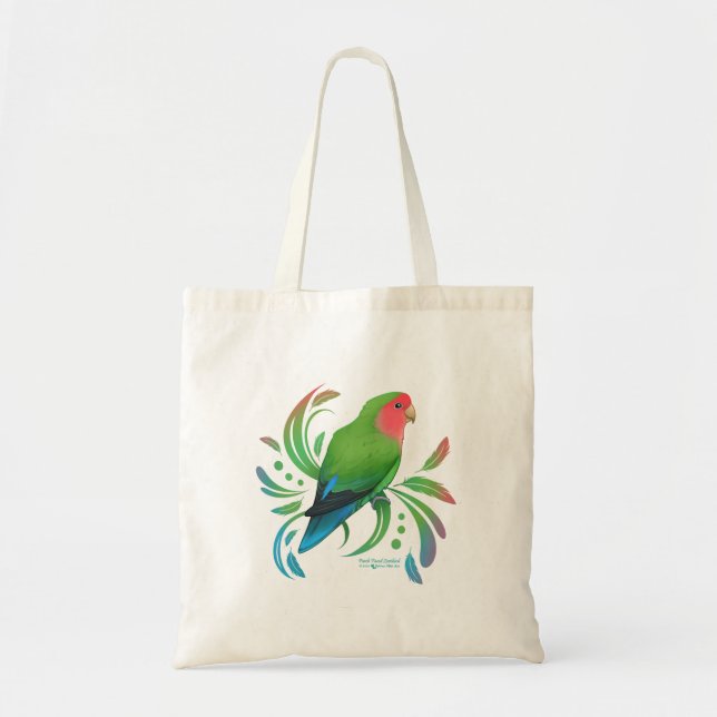 Tote Bag Pêche verte face à l'oiseau (Devant)