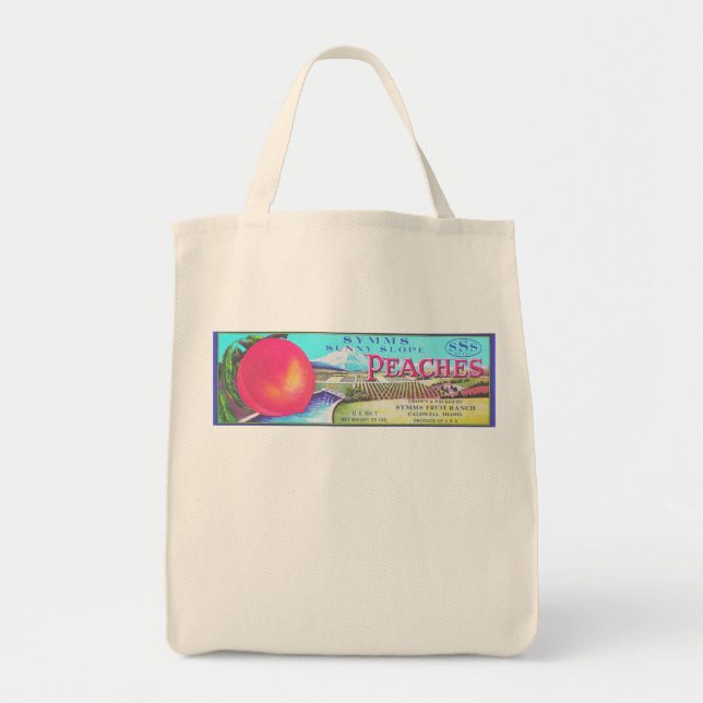 TOTE BAG PÊCHES DE PENTE ENSOLEILLÉE (Devant)