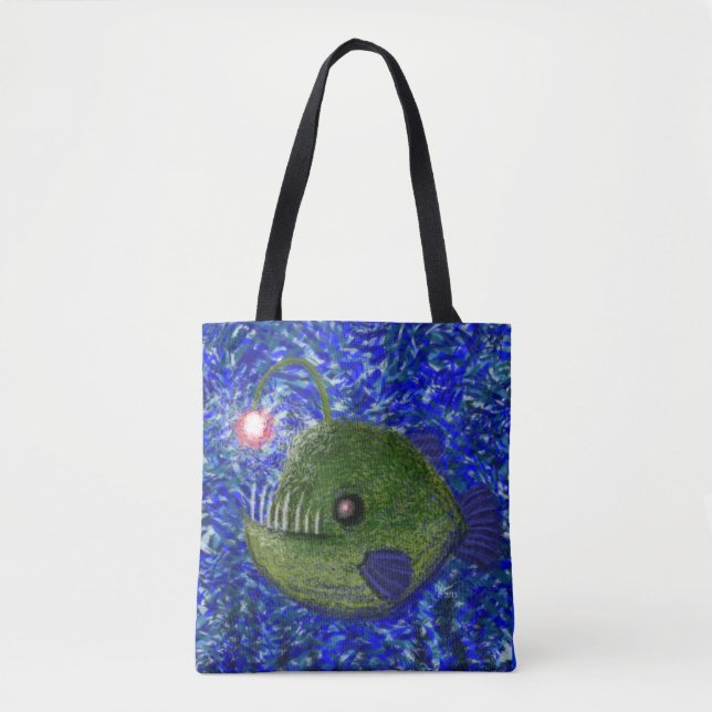 Tote Bag Pêcheur à  la ligne amical (Devant)
