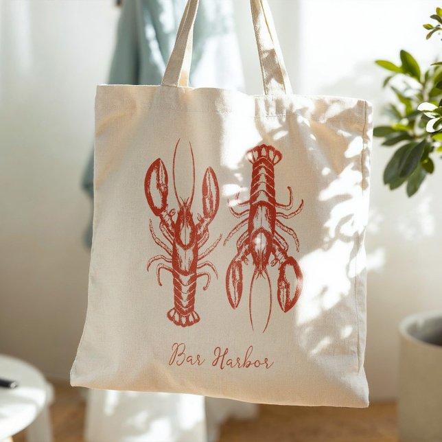 Tote Bag Pêcheur côtier du homard du Maine Esthétique (Créateur téléchargé)