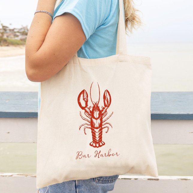 Tote Bag Pêcheur esthétique Maine Homard personnalisé (Créateur téléchargé)