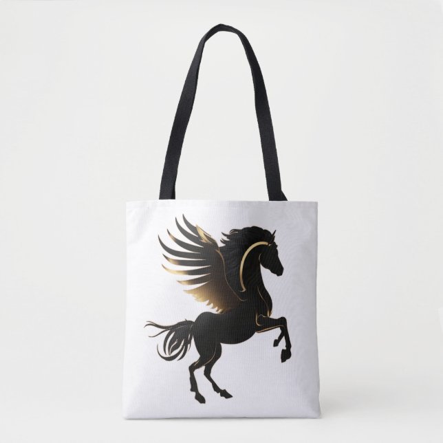 Tote Bag Pegaso Dorado Negro (Devant)