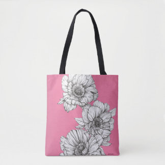 Tote Bag Peine rose en encre