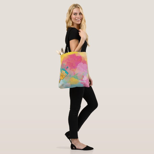 Tote Bag peint avec une brosse (Sur le modèle)