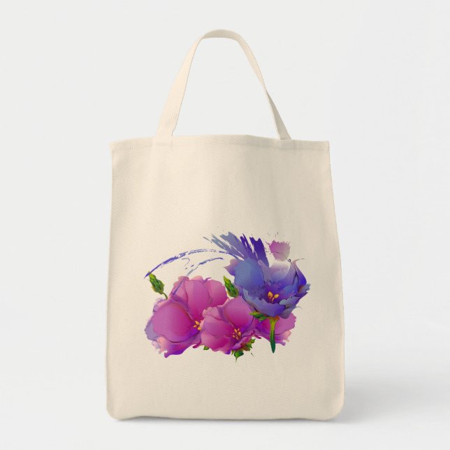 Tote Bag Peinture à fleurs | Citer le cadeau de la fête des (Devant)