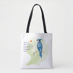 Tote Bag peinture à l'aquarelle de jais bleu
