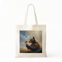 Peinture à l'huile d'ours mélancolique | Art de rê