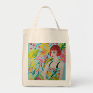 Tote Bag Peinture Abstraite à l'huile de rêve tropical