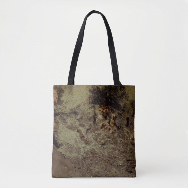 Tote Bag Peinture abstraite Brown et noire (Devant)