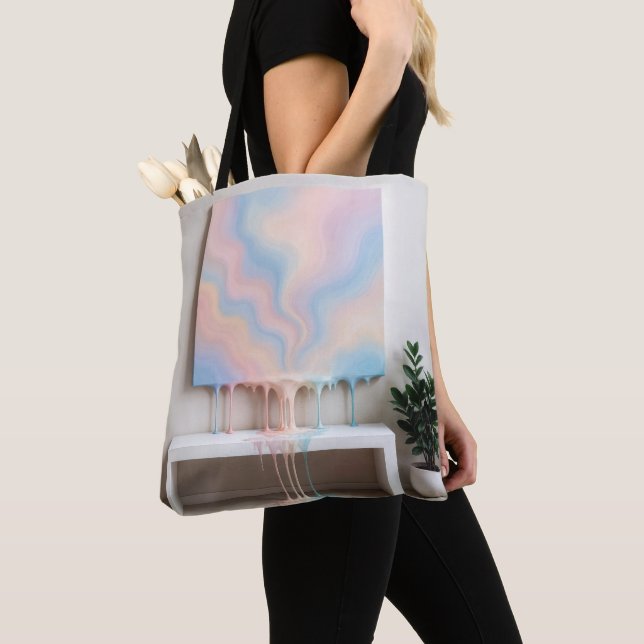Tote Bag Peinture abstraite dégoulinant sur un banc  (De près)