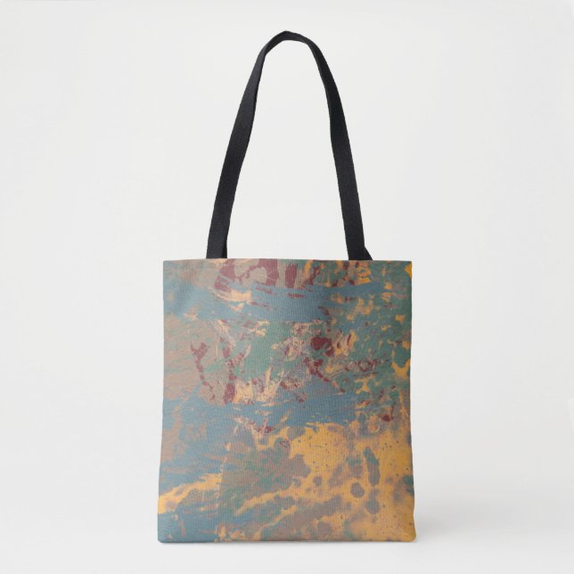 Tote Bag Peinture Abstraite. Encre image artisanale. Art mo (Devant)