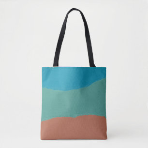 Tote Bag Peinture abstraite orange et noire