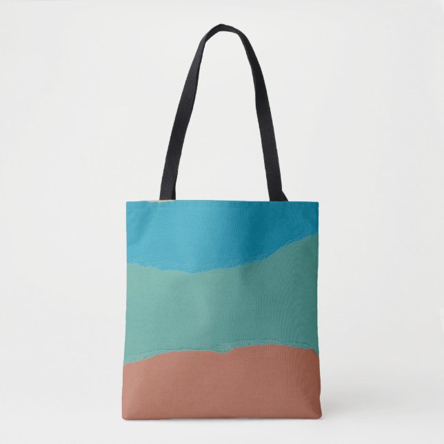 Tote Bag Peinture abstraite orange et noire (Devant)
