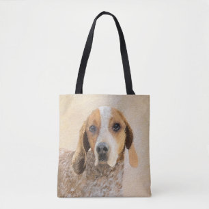Tote Bag Peinture américaine anglaise sur pilon - Chien Art