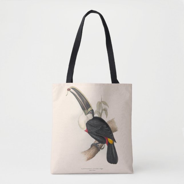 Tote Bag Peinture animalière d'antiquités Toucans (Devant)