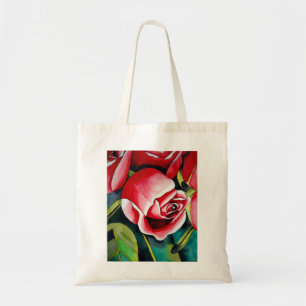Tote Bag Peinture aquarelle d'art de bourgeon de rose rose