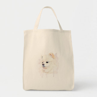 Tote Bag Peinture aquarelle de chien Poméranie Mignon