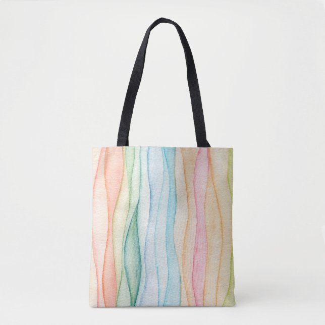 Tote Bag Peinture aquarelle peinture colorée (Devant)