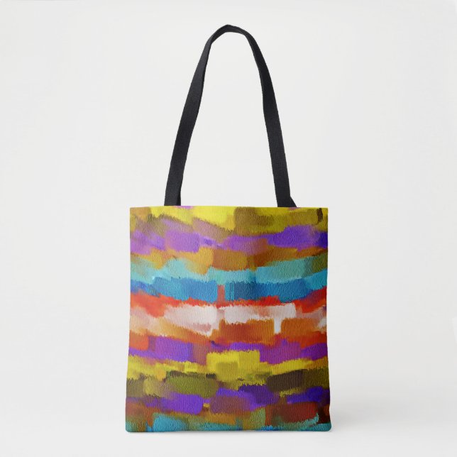 Tote Bag Peinture Art Abstrait #6 (Devant)