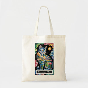 Tote Bag Peinture artistique de paysage félin surréaliste c