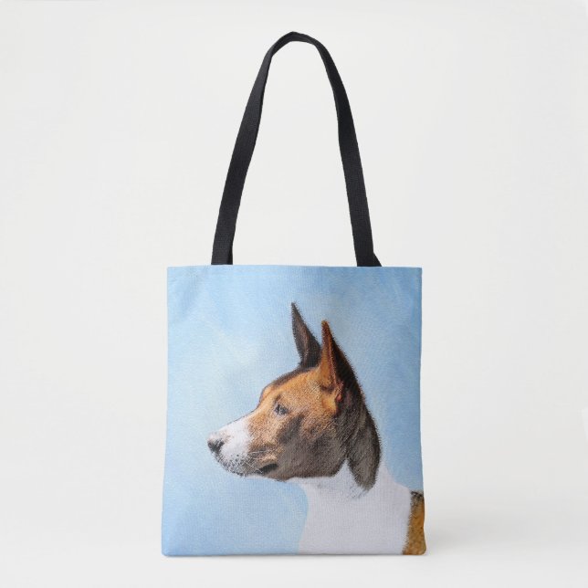 Tote Bag Peinture Basenji - Belle Art Original (Devant)