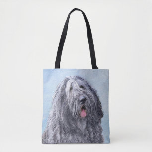 Tote Bag Peinture Bergamasco Sheepdog - Chien original mign