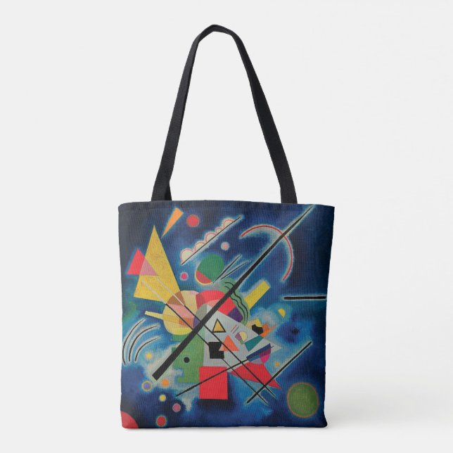 Tote Bag Peinture bleue par Wassily Kandinsky (Dos)