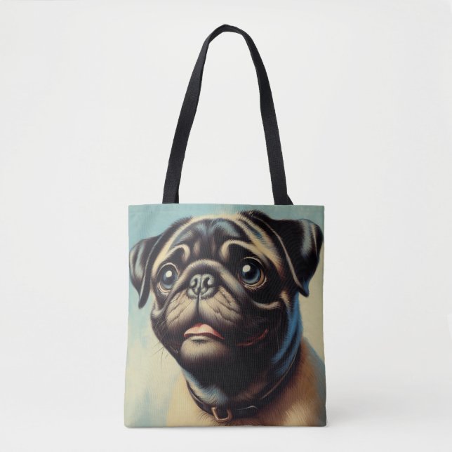 Tote Bag Peinture Carlin rétro (Devant)