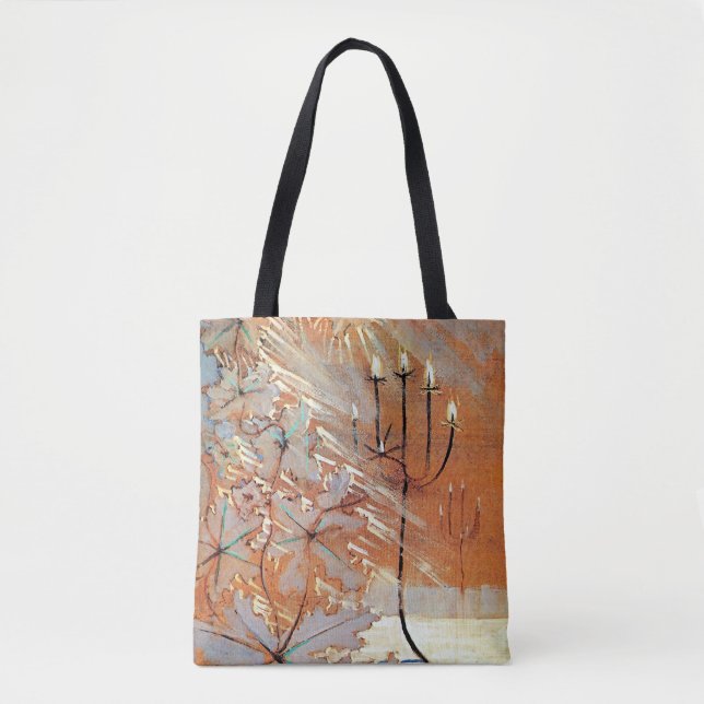 Tote Bag Peinture célèbre hiver (V) (Devant)