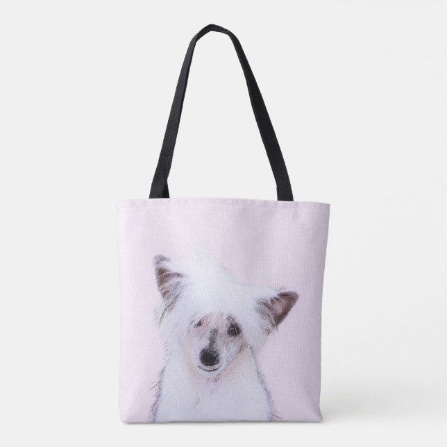 Tote Bag Peinture chinoise en poudre - Art Chien (Dos)