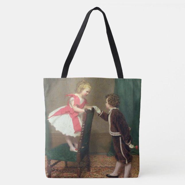 Tote Bag Peinture classique vintage d'enfants victoriens (Devant)