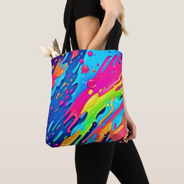 Tote Bag Peinture colorée (De près)