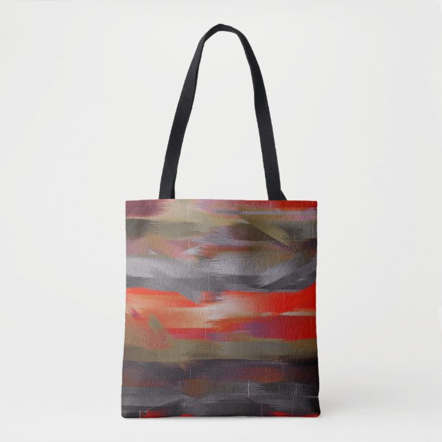 Tote Bag Peinture Couleur Splatter Brush Stroke #17 (Devant)