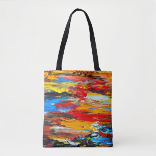 Tote Bag Peinture d'art avec palette couteau noir, paris, r