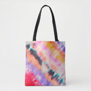 Tote Bag Peinture D'Art Bleu Sale. Tie Teinture Texture. Vi