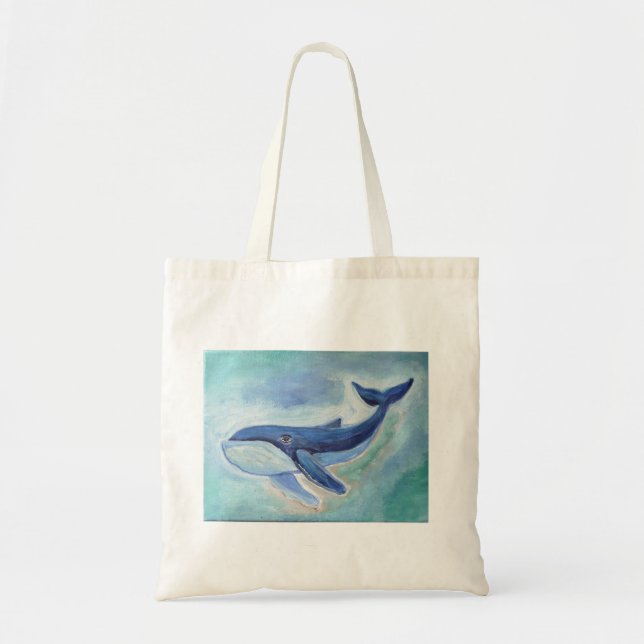Tote Bag Peinture de baleine  (Devant)