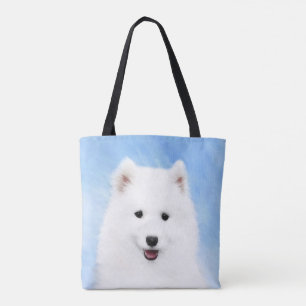 Tote Bag Peinture de chiot Samoyé - Beau art original de c