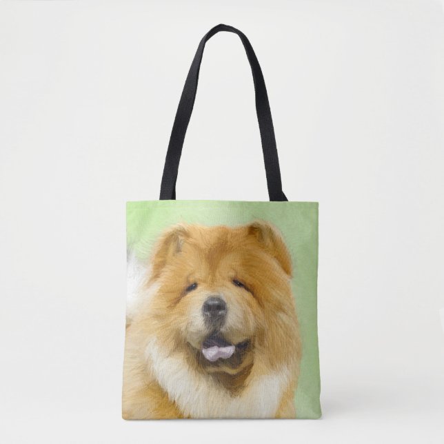 Tote Bag Peinture de Chow Chow - Art original de chien mign (Devant)