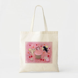 Tote Bag Peinture de fées de petit gâteau et de Labrador
