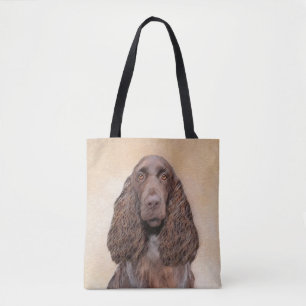 Tote Bag Peinture de Field Spaniel - Art Original Mignon de