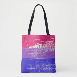 Tote Bag Peinture de fierté bisexuelle