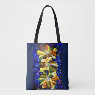 Tote Bag Peinture de fleurs de delphinium