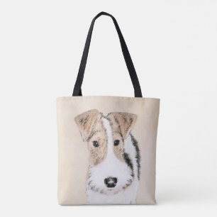 Tote Bag Peinture de Fox Terrier de fil - art original