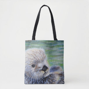 Tote Bag Peinture de loutre de mer