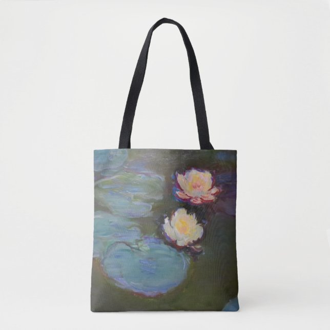 Tote Bag Peinture de nénuphars d'étang de Monet (Devant)