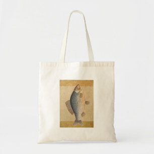 Tote Bag peinture de pêche de carpe dessin d'eau douce