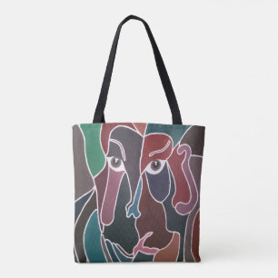 Tote Bag Peinture de portrait abstrait par Alfred Fox