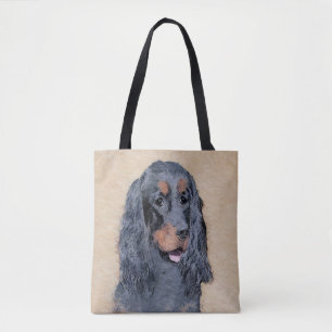 Tote Bag Peinture de Setter Gordon - Art Original de Chien