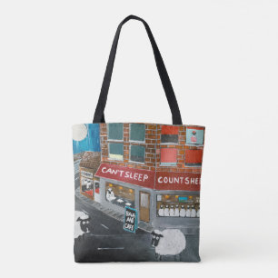 Tote Bag Peinture de Sheep Town par Alfred Fox